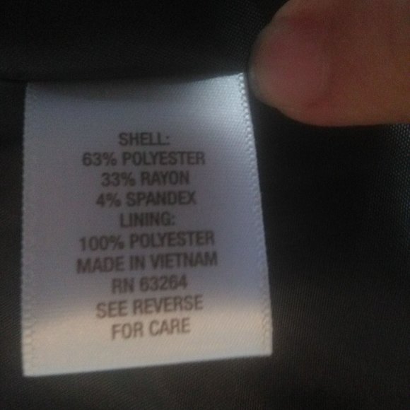 Gray Blazer Fitted Suit Jacket with Button Closure - Picture 8 of 8